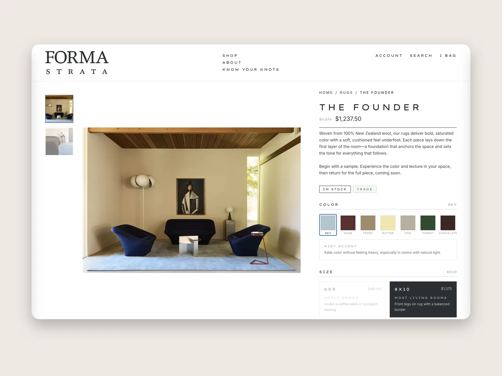 Forma Strata product page