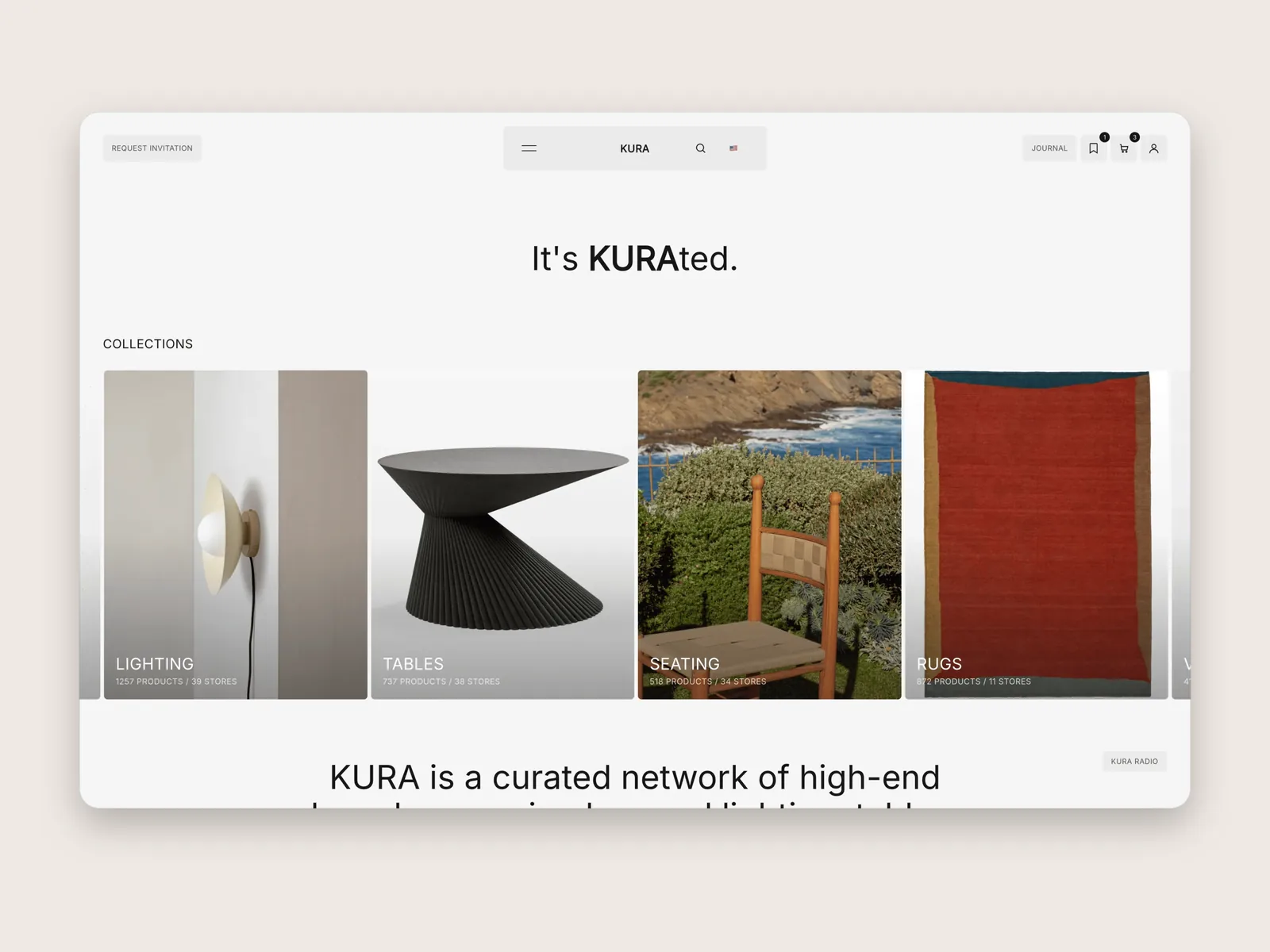 KURA home page