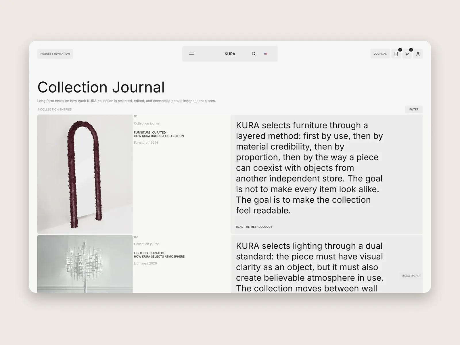 KURA product page
